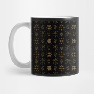 Gold Foil Spiritual Floral Geometric Pattern Mug
